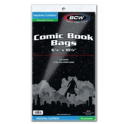 BCW Modern/Current Comic Book Bags (Resealable)