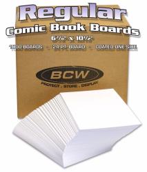 BCW Regular Comic Backing Boards -- Case of 1000 (Bulk)