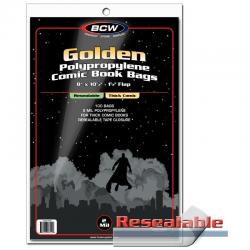 BCW Golden Age Thick Comic Book Bags (Resealable)