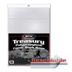 BCW Treasury Polypropylene Comic Book Bags (Resealable) -- Pack of 100