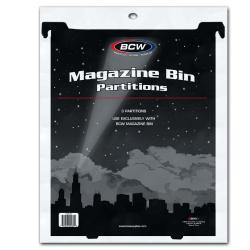 BCW Magazine/Document Bin Extra Partitions (3-Pack)