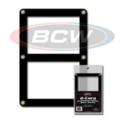 BCW Double Card Screwdown Holder -- Black Border