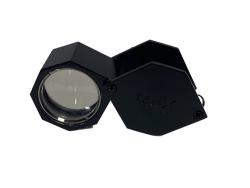 Large Hexagon Triplet Loupe, 21.5mm, 10X -- Black