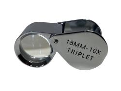 Triplet Diamond Loupe, 10X -- Black Silver