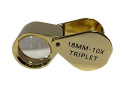 Triplet Diamond Loupe, 10X -- Black Gold