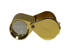 Diamond Cut Triplet Loupe, 18mm,  10X -- Gold