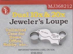 SE Dual 10X and 20X Jeweler's Loupe