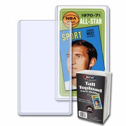 BCW Topload Holders -- Tall Card (3 x 5) -- Pack of 25