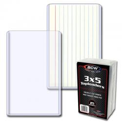 BCW Topload Holders -- Photo or Index Card (3 x 5) -- Pack of 25