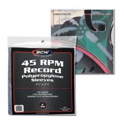 BCW 45 RPM Record Sleeves -- Polypropylene -- Pack of 100