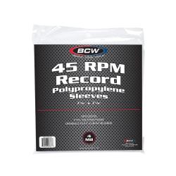 BCW 45 RPM Record Sleeves (4 mil) -- Pack of 50