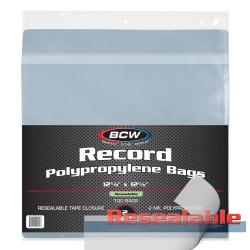 BCW 33 RPM Record Bags (Resealable) -- Snug