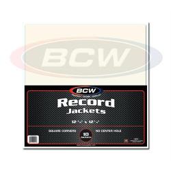 BCW 33 RPM Record Paper Jacket -- No Hole -- White