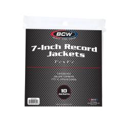 BCW 7-Inch Record Paper Jacket -- No Hole -- White