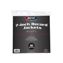BCW 7-Inch Record Paper Jacket -- No Hole -- Black