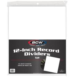 BCW 12 Tall Record Dividers -- White