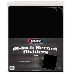 BCW 12 Tall Record Dividers -- Black