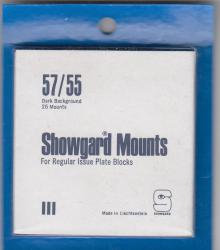 Showgard Stamp Mounts: 57/55 (Regular Issue US Blocks)