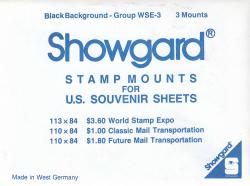 Showgard Stamp Mounts Set: Group WSE (World Stamp Expo Sheets)