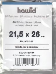 Hawid Stamp Mounts: 21.5x26 -- Black