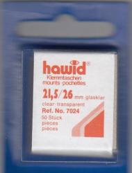 Hawid Stamp Mounts: 21.5x26 -- Clear