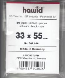 Hawid Stamp Mounts: 33x55 -- Black