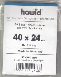 Hawid Stamp Mounts: 40x24 -- Black
