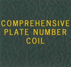 Scott National Series Green Binder Label: US Comprehensive Plate Number Coils