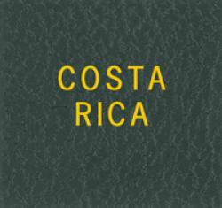 Scott Specialty Series Green Binder Label: Costa Rica