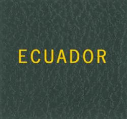 Scott Specialty Series Green Binder Label: Ecuador