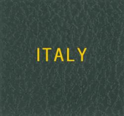 Scott Specialty Series Green Binder Label: Italy