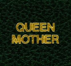 Scott Specialty Series Green Binder Label: Queen Mother