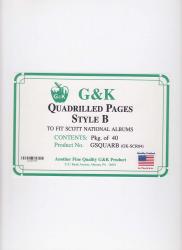 G&K Quadrilled Pages -- Style B -- Scott Specialty/National Albums