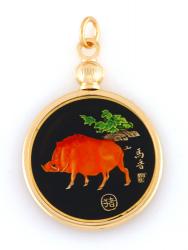 Hand Painted Chinese Year of the Boar Pendant (1935, 1947, 1959, 1971, 1983, 1995, 2007, 2019)