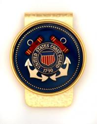 Hand Painted Coast Guard Money Clip