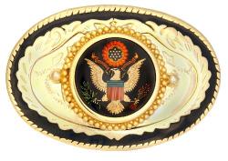 Hand Painted Presidential Seal Belt Buckle